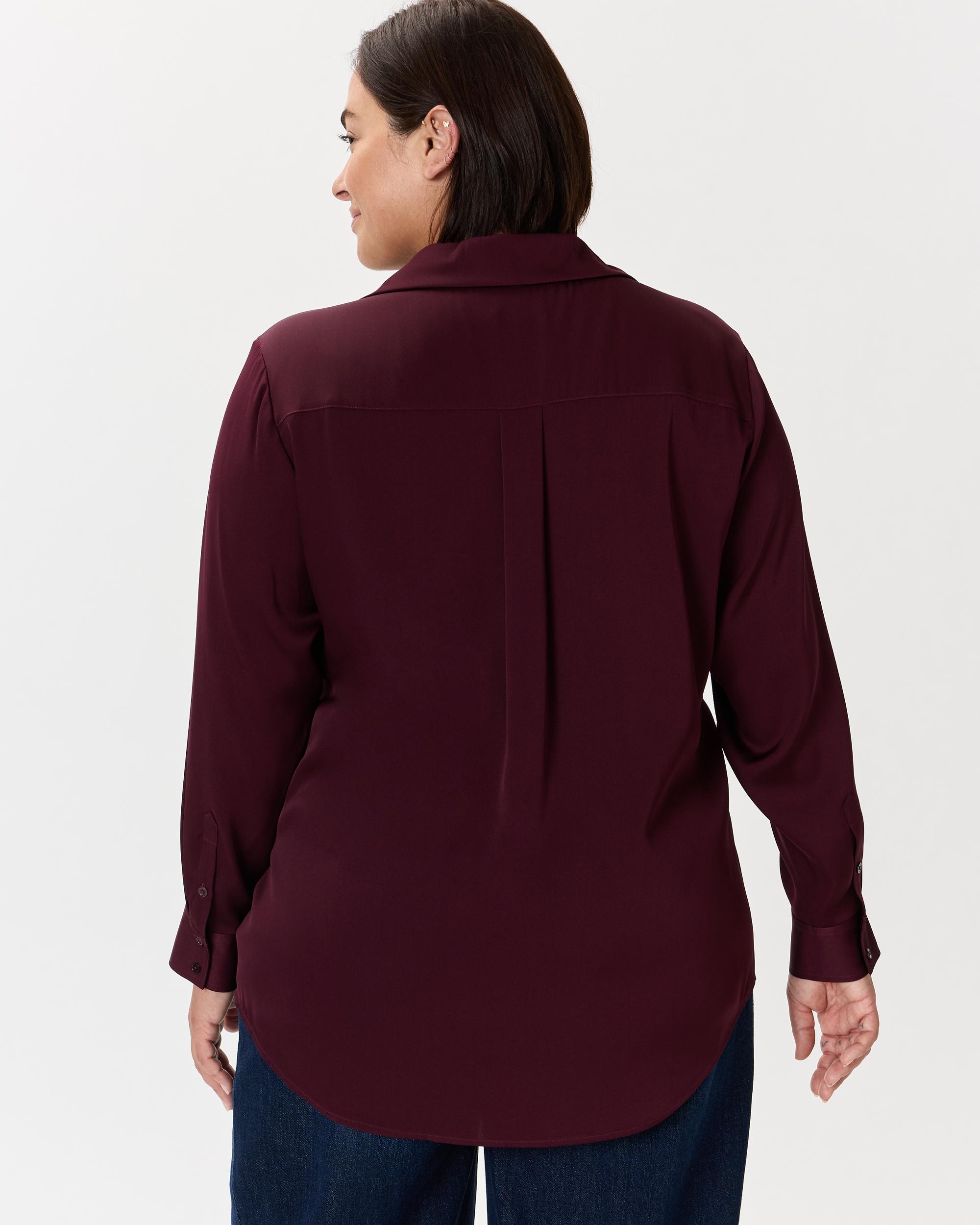 Quince | Women's Washable Stretch Silk Notch Collar Blouse Product Image