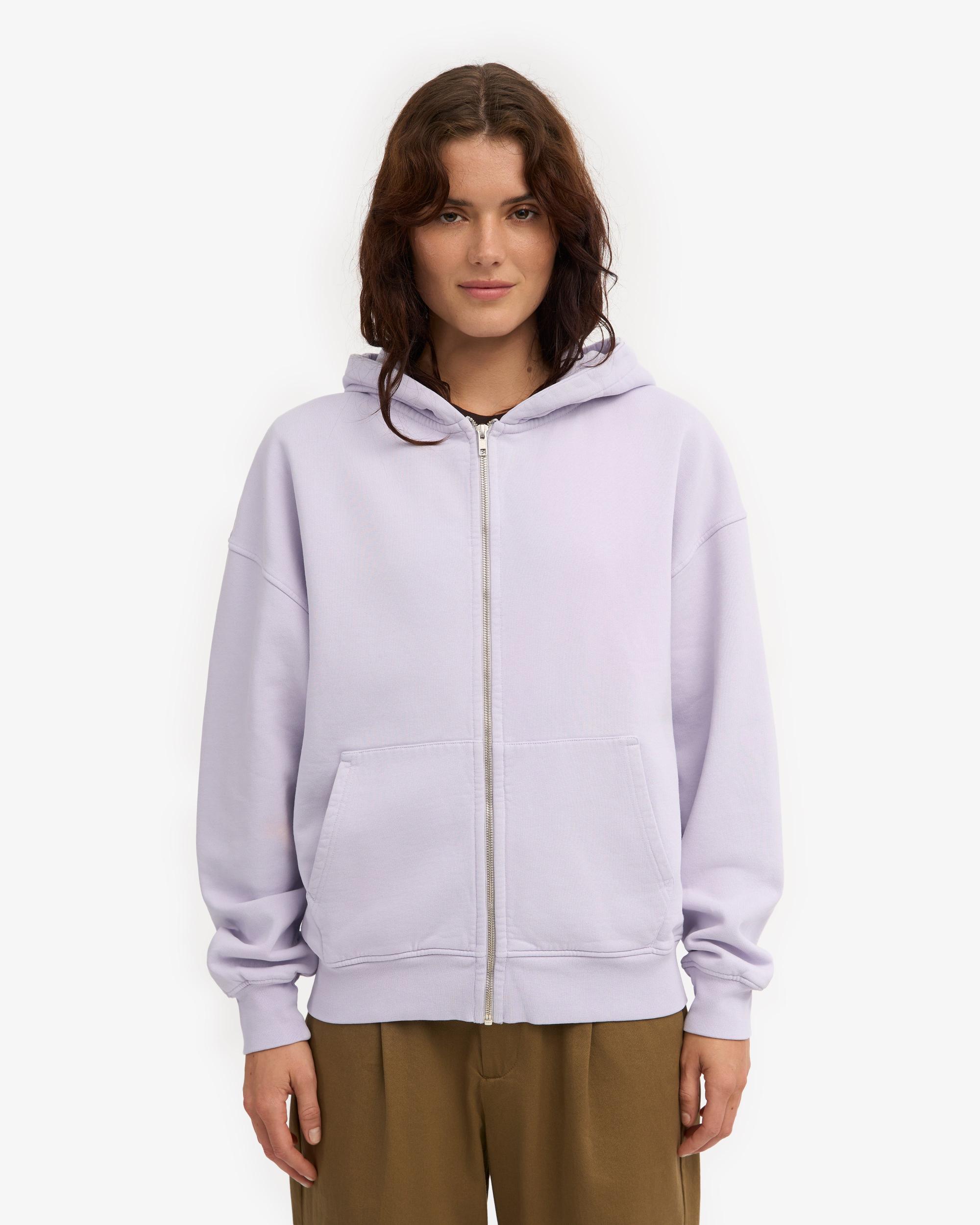 Organic Oversized Zip Hood - Ivory White Product Image