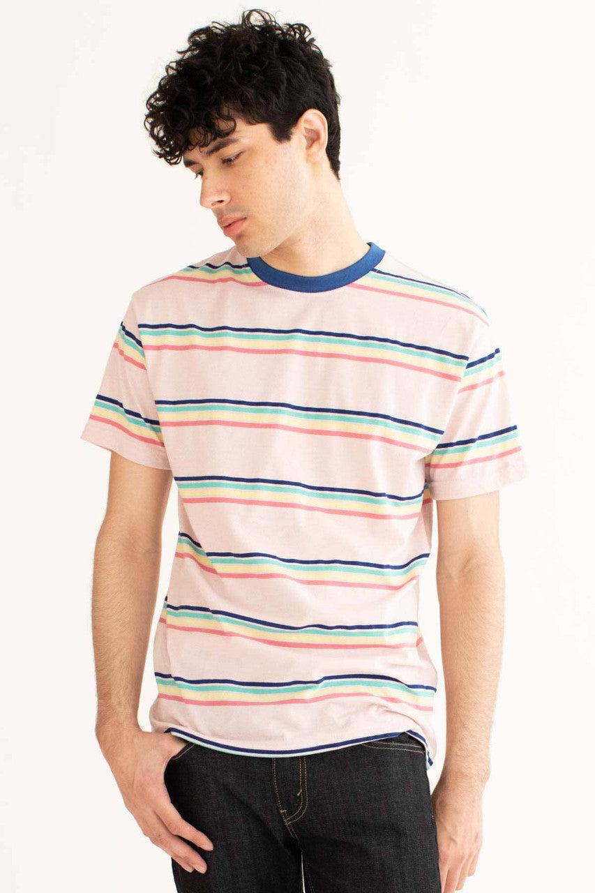 Chalk Pink Striped T-Shirt Product Image