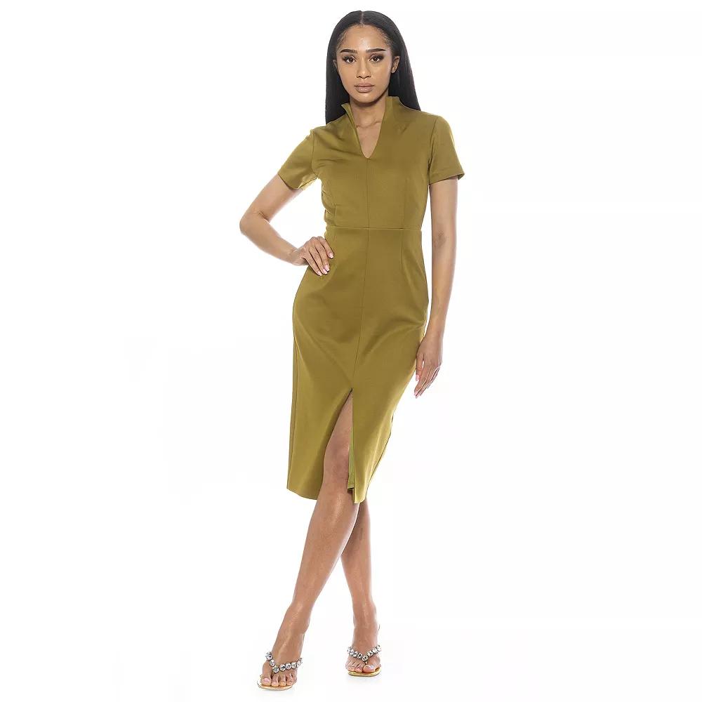 Women's ALEXIA ADMOR Acadia U-Neck Midi Dress,  Product Image