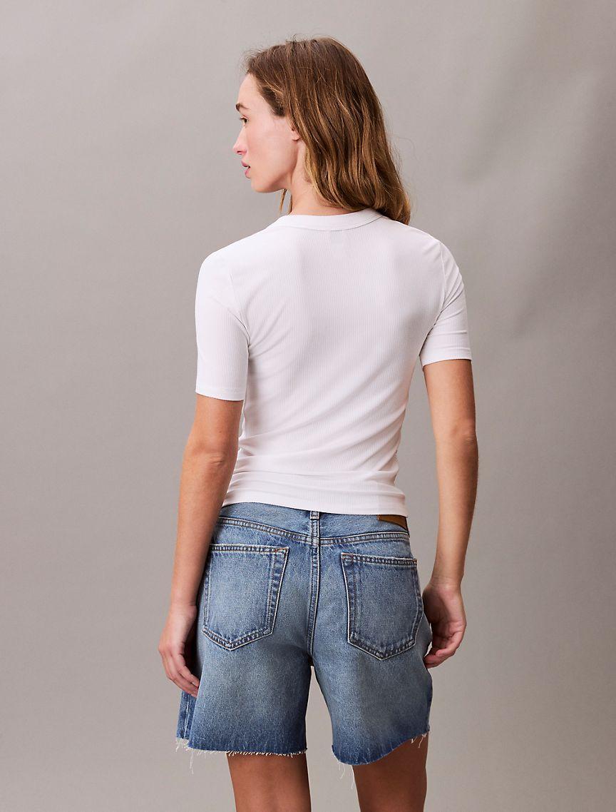 Modal Stretch Monogram Logo Graphic Slim T-Shirt  Product Image