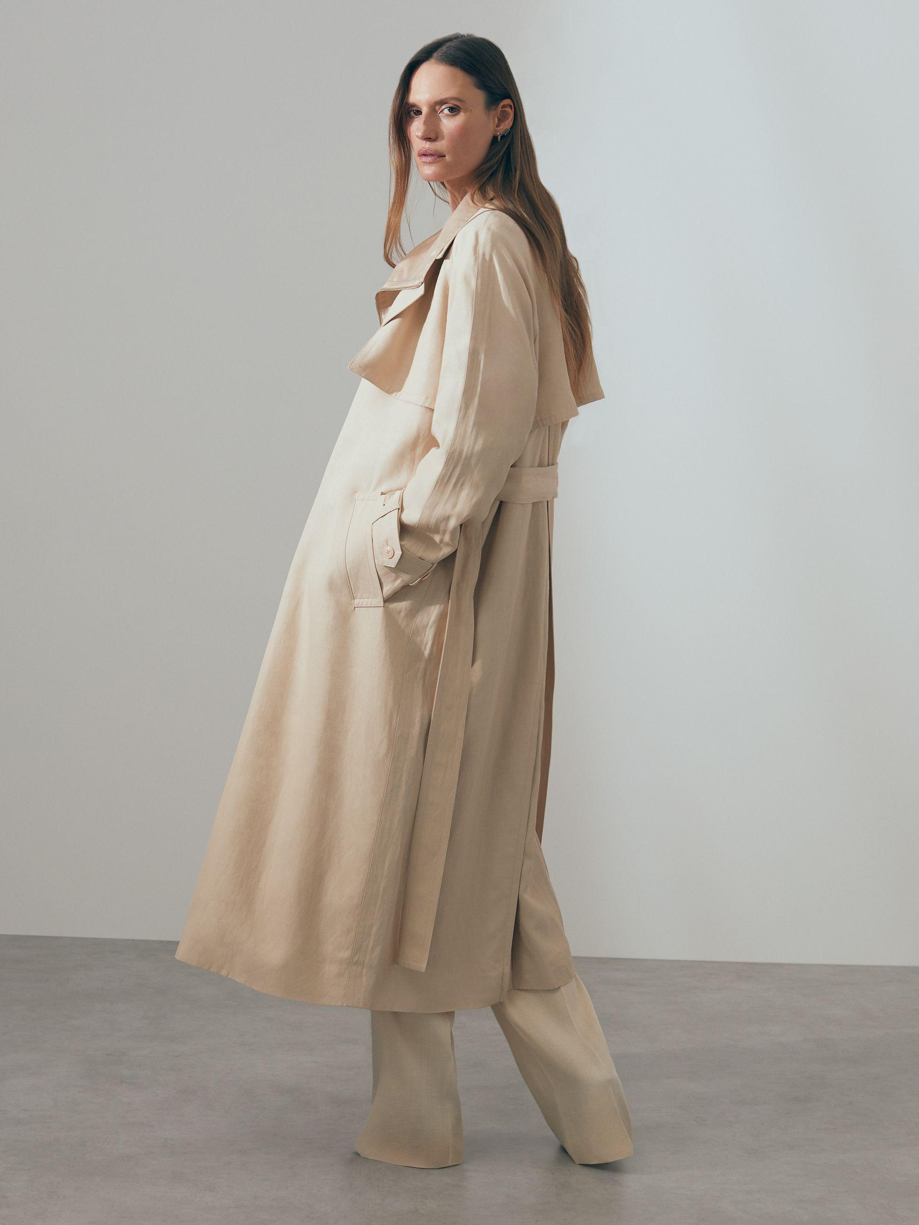 Atelier Belted Trench Coat in Blush Product Image