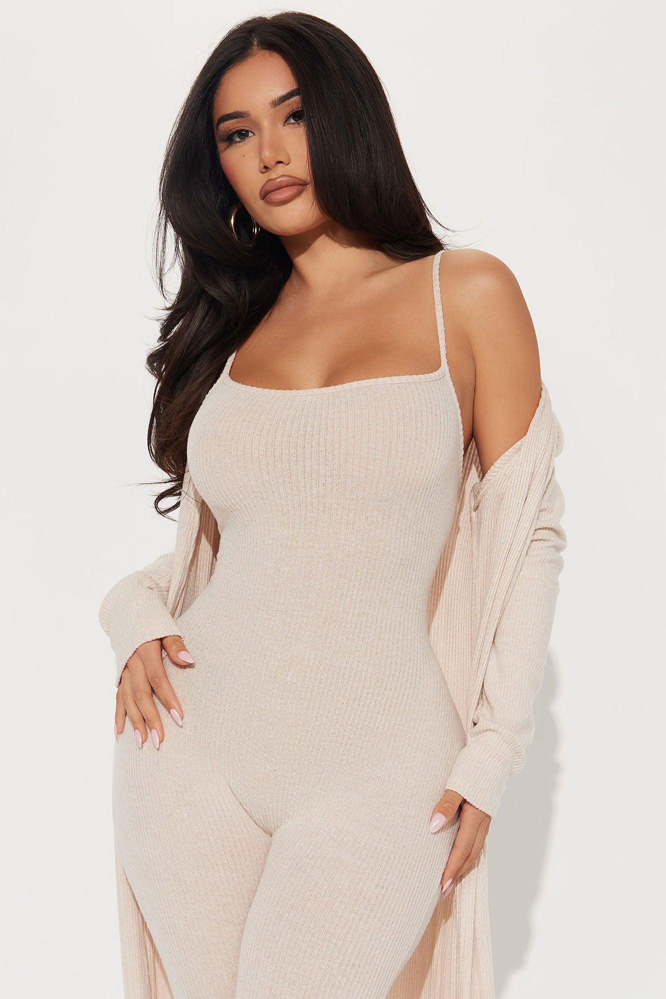 Elodie Jumpsuit Set - Nude Product Image
