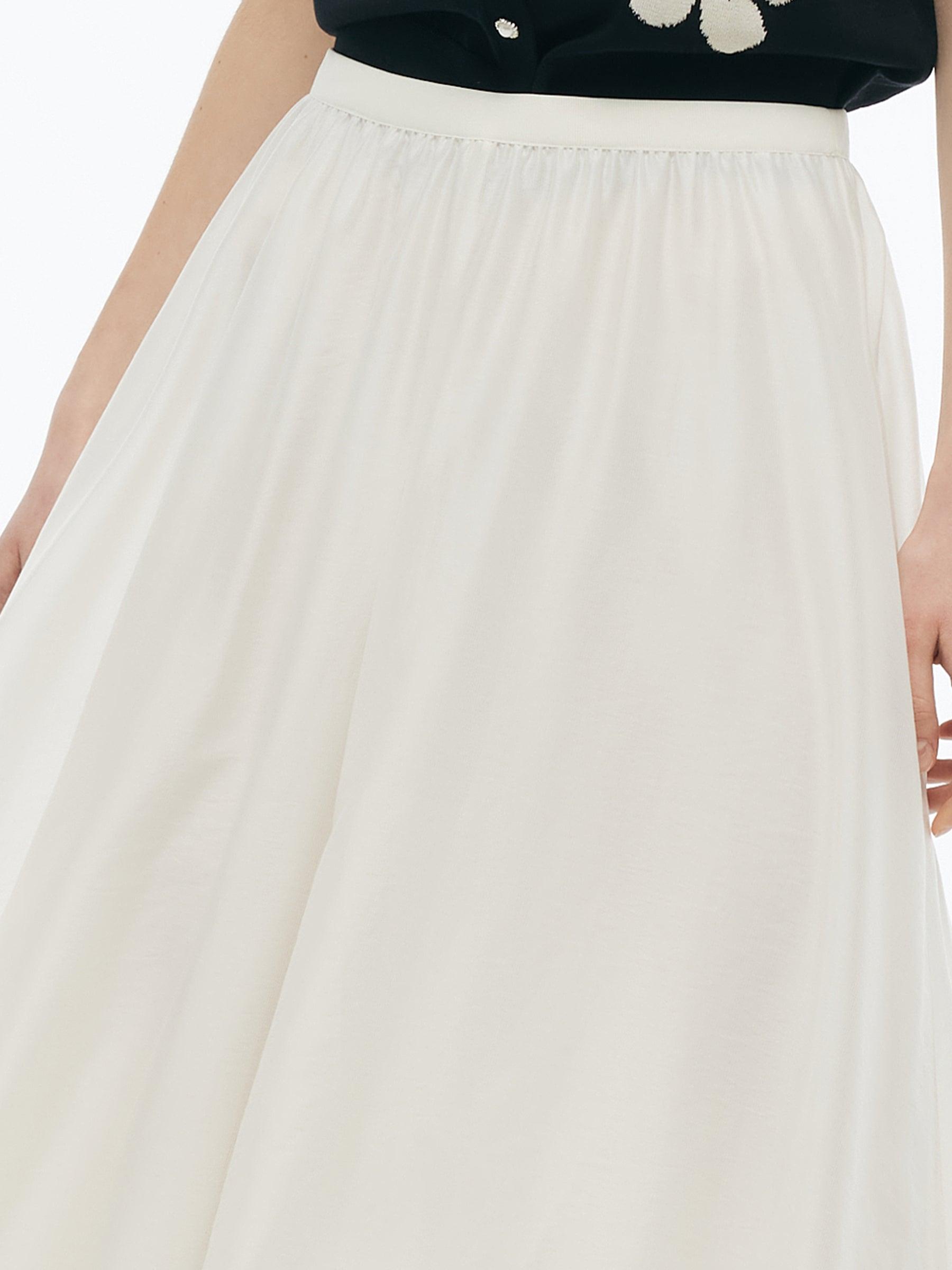 Tencel Blend A-Line Elastic Waist Women Culottes Product Image