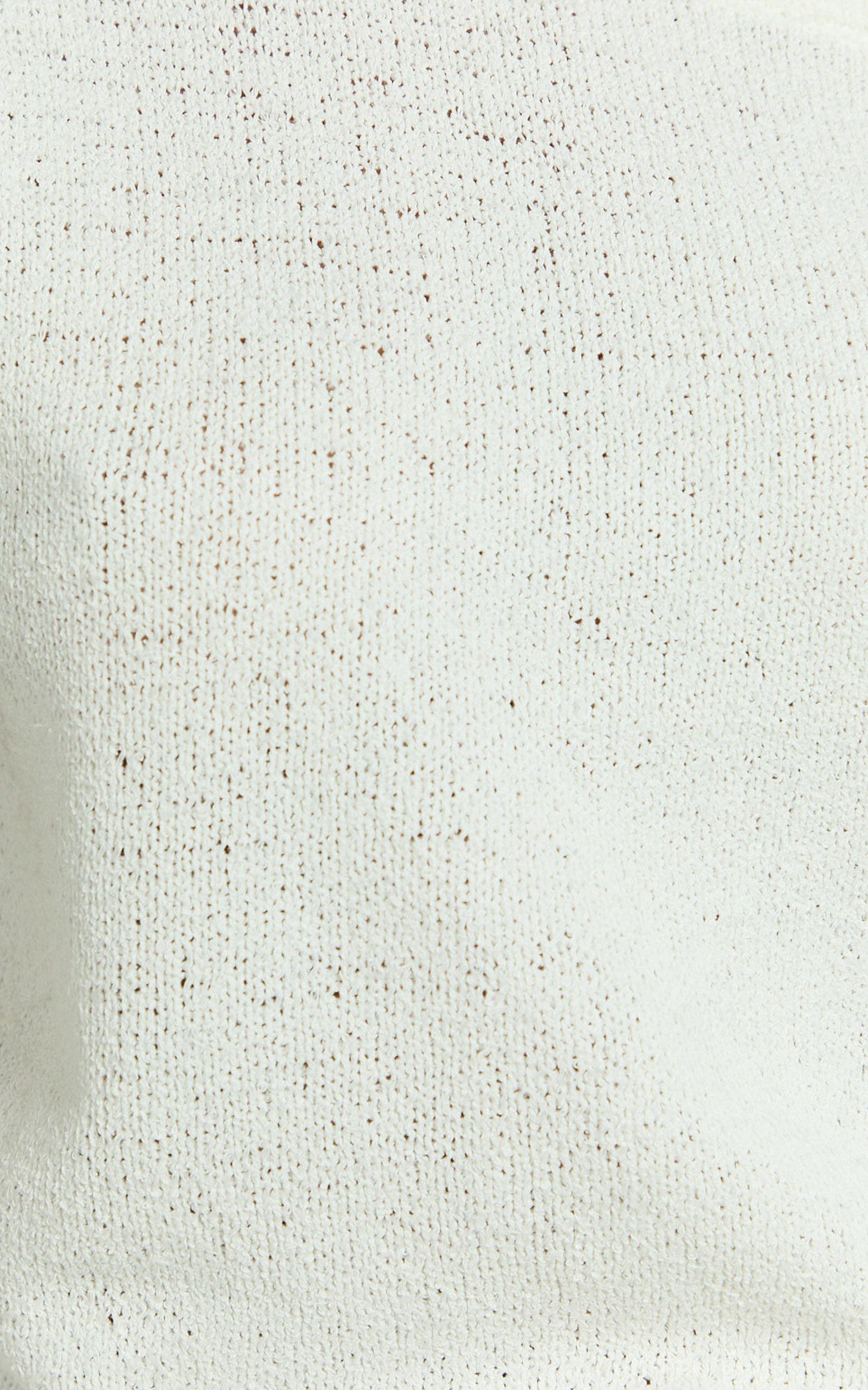 Marilou Top - Knit Off Shoulder Top in White Product Image