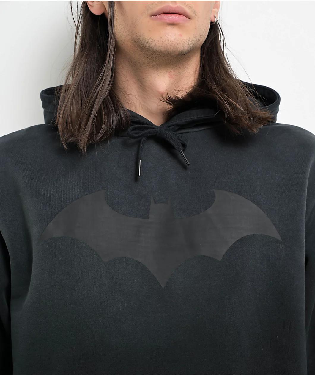 Welcome x Batman Batlogo Black Wash Hoodie Product Image