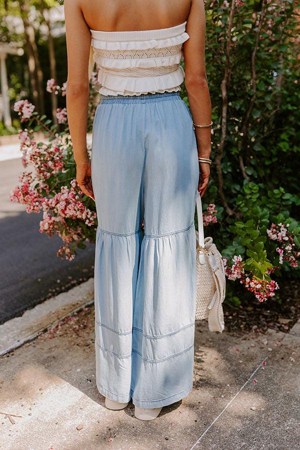 The Elizabeth High Waist Chambray Pants Product Image