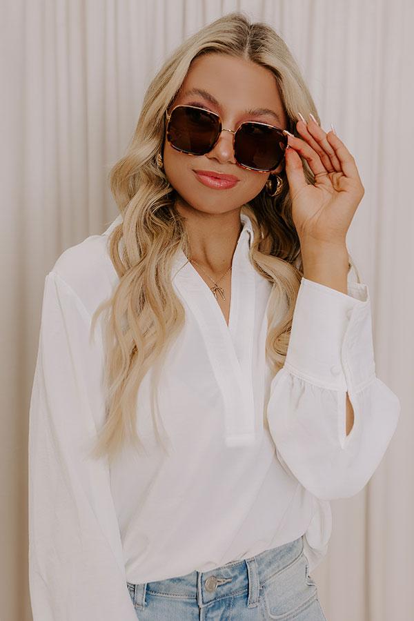 Freyrs Cosmo Square Sunglasses in Dark Tortoiseshell Product Image