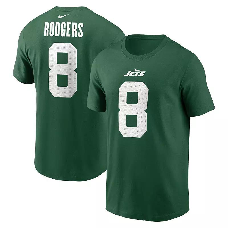 Men's Nike Garrett Wilson Green New York Jets Name & Number T-Shirt, Size: 2XL Product Image