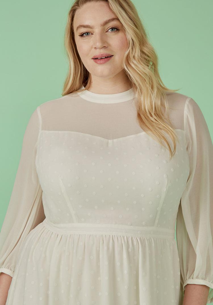 Sheerly Blessed In Bliss Fit and Flare Dress Product Image