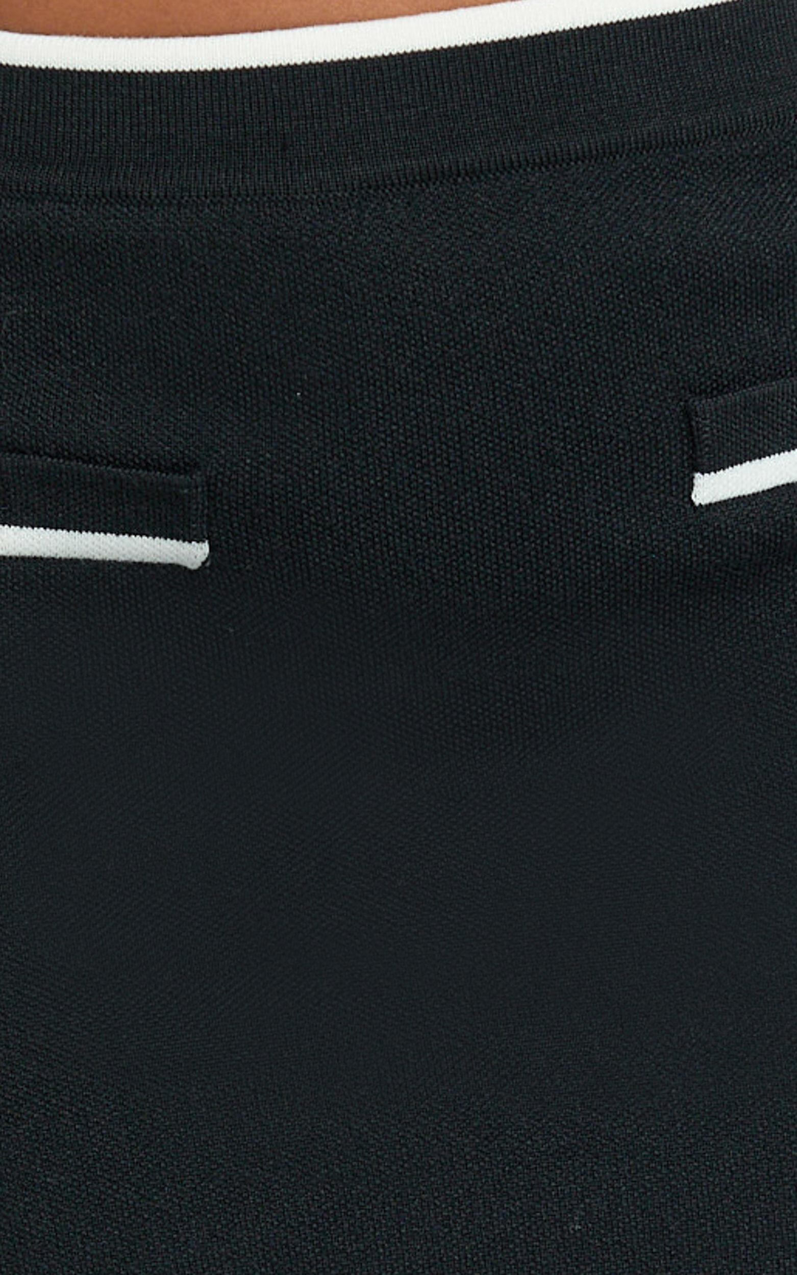 Riri Mini Skirt - Mid Waisted Recycled Knit Skirt in Black Product Image