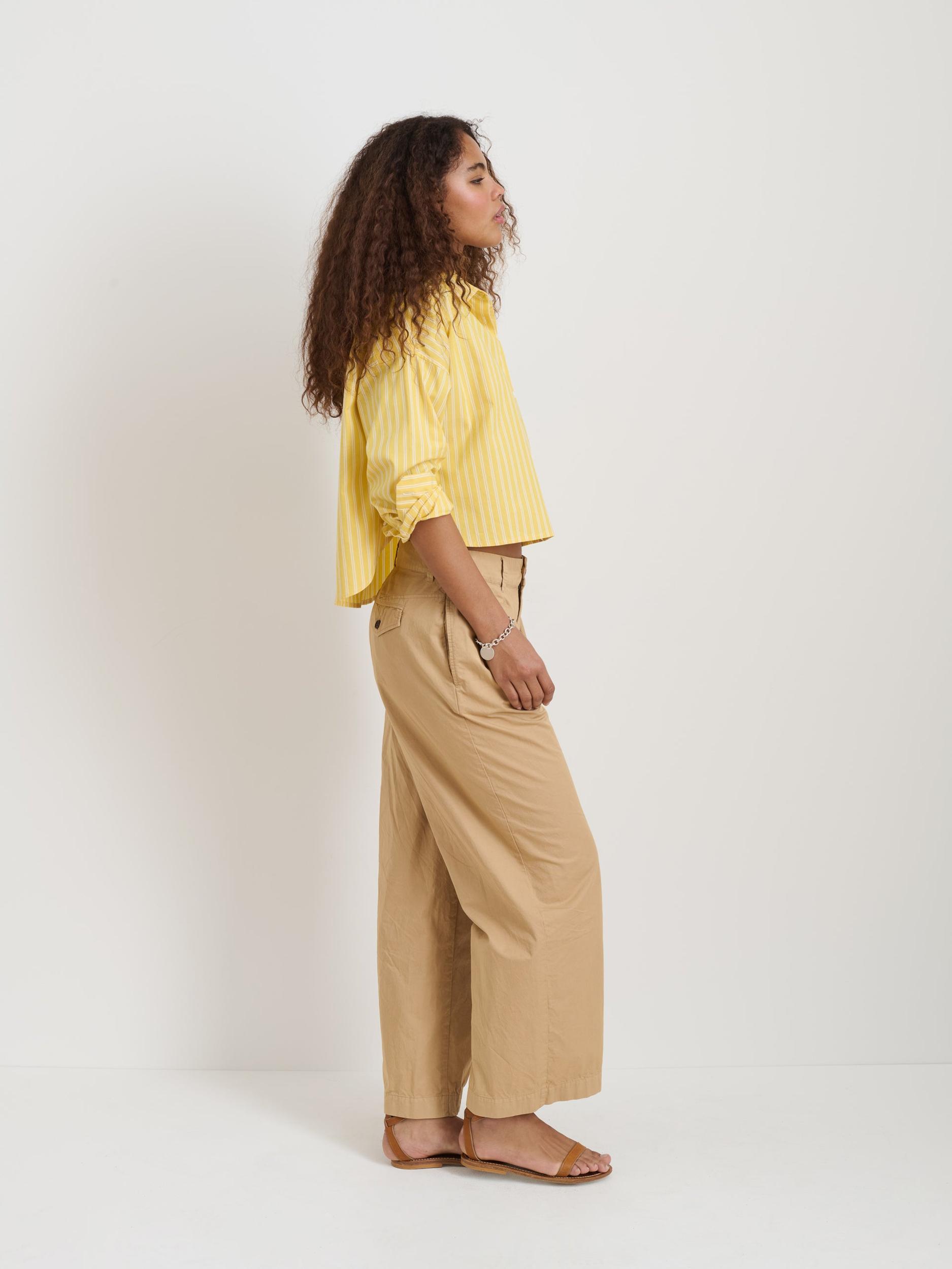 Cropped Jo Striped Shirt In Oxford Product Image