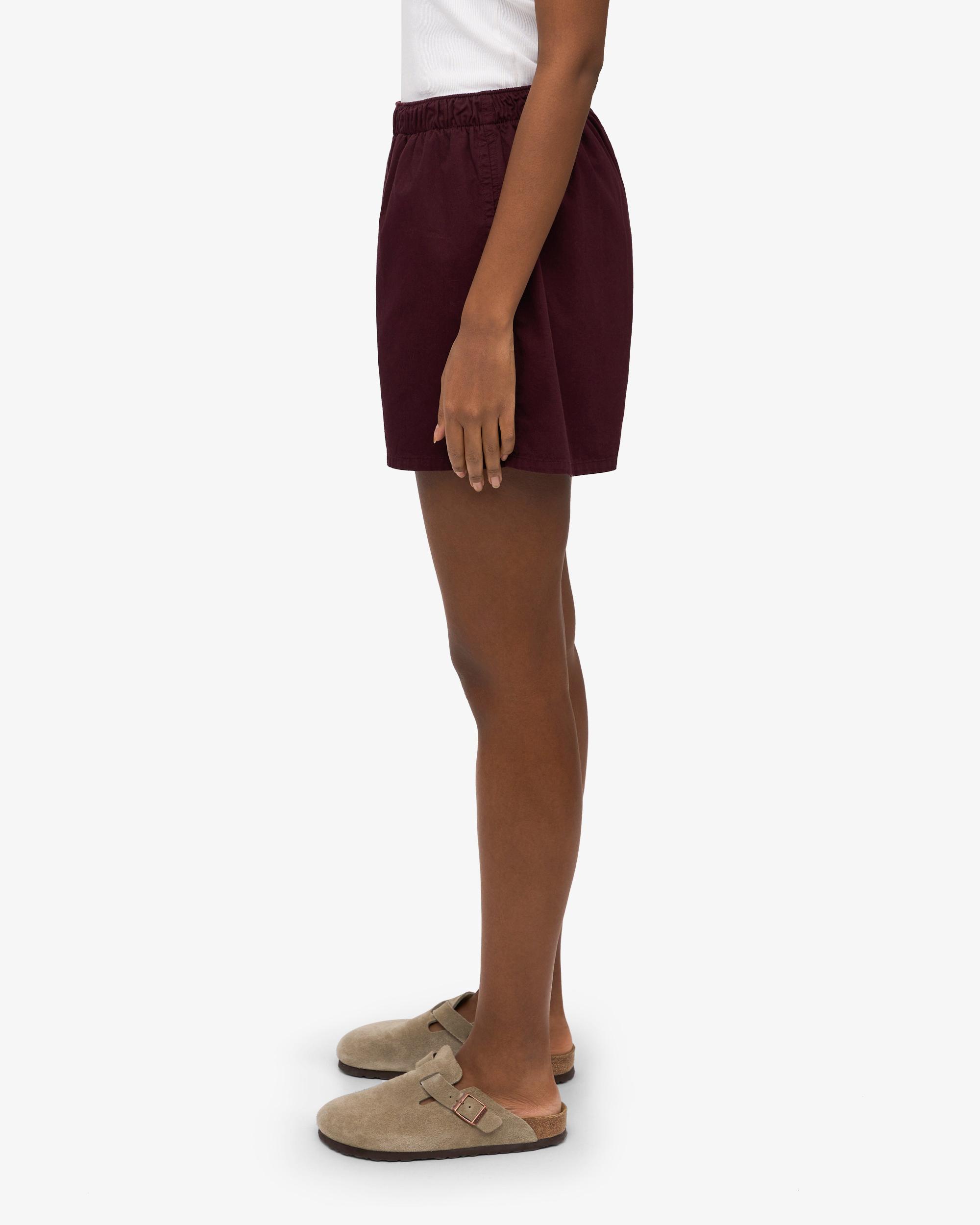 Women Organic Twill Shorts - Navy Blue Product Image