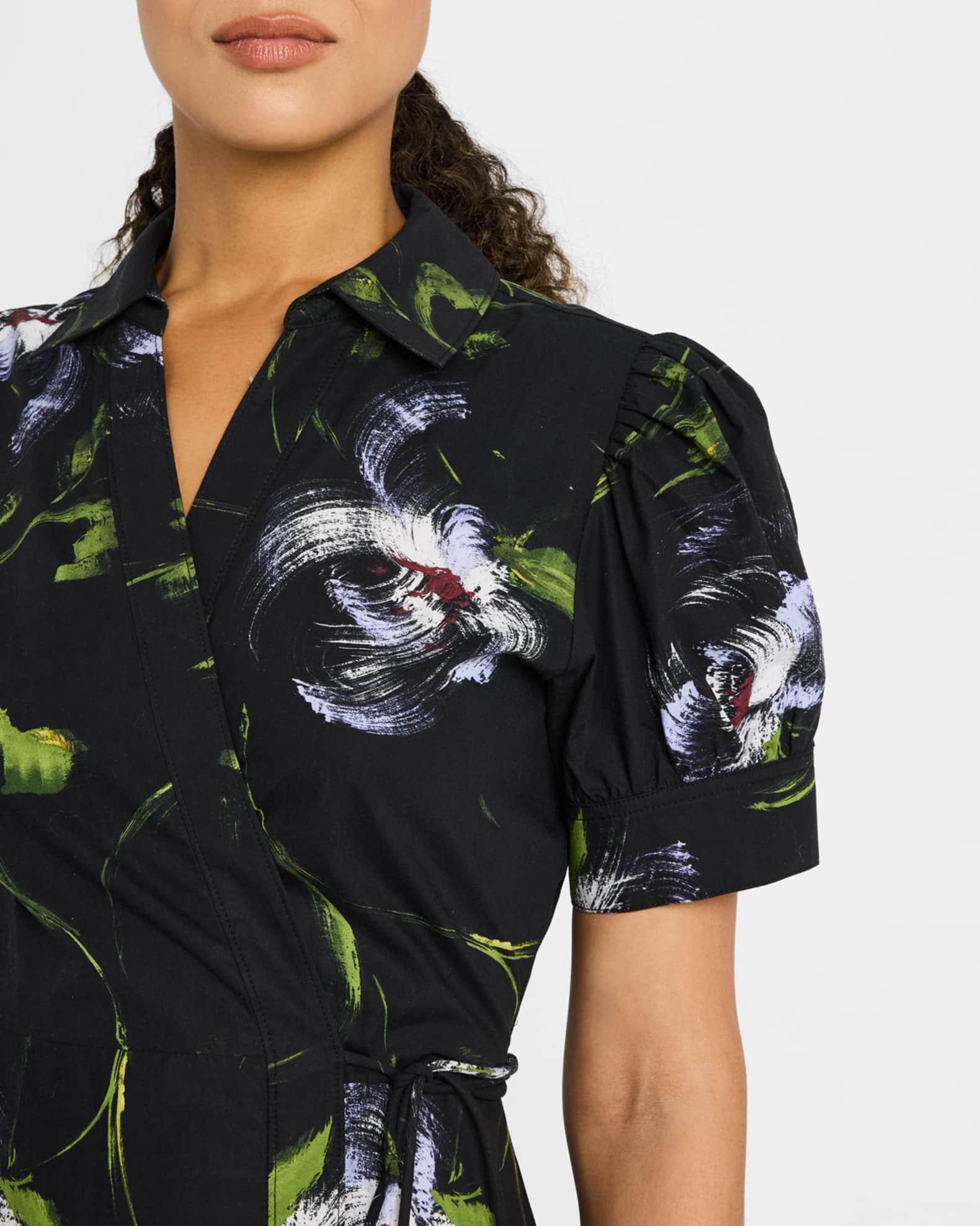 Shivon Printed Short-Sleeve Wrap Dress Product Image