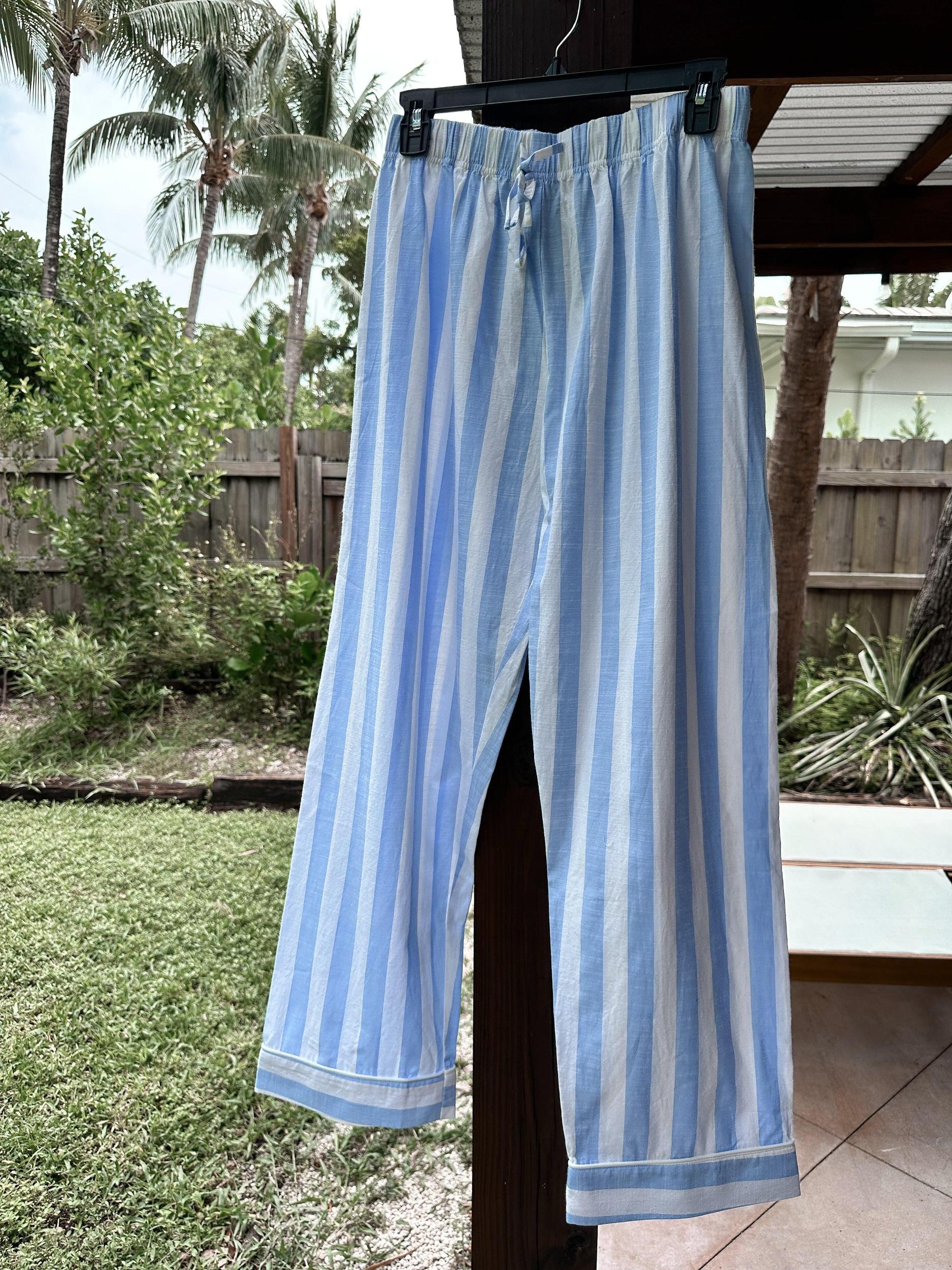 A Day In Greece Striped Pajama Top Product Image