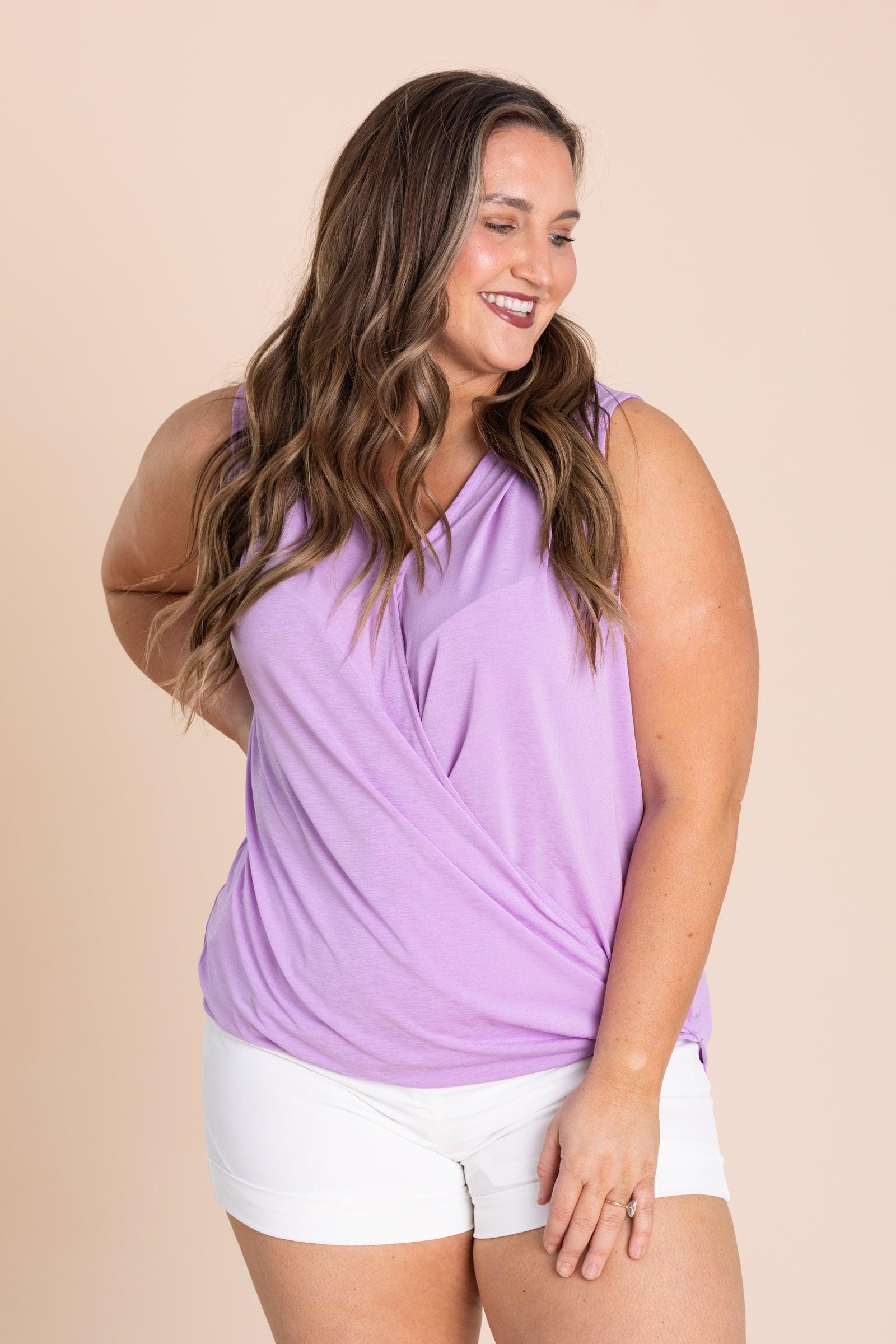 Surplice Wrinkle Free Tank Top Product Image