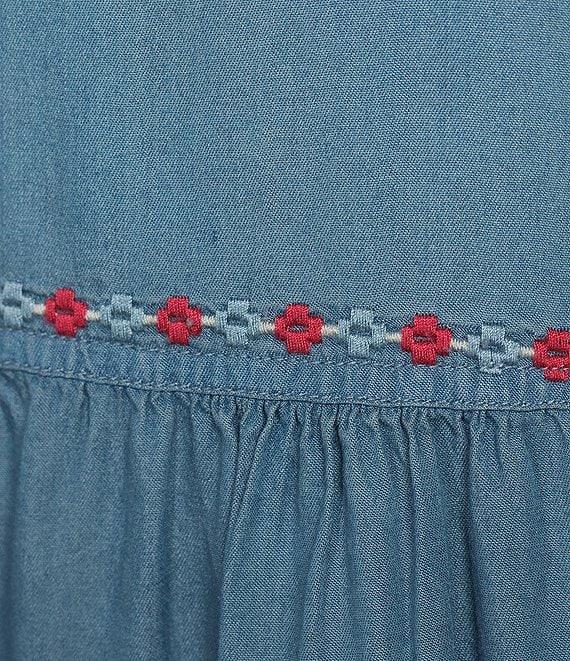 John Mark Embroidered Printed Tiered Kimono Midi Dress Set Product Image