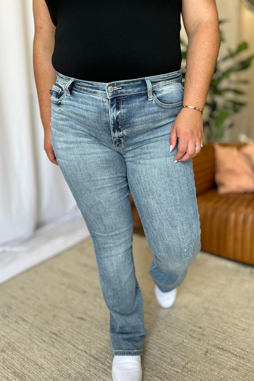 Renae Mid-Rise Nondistressed Bootcut Judy Blue Jeans - ONLINE EXCLUSIVE! Product Image