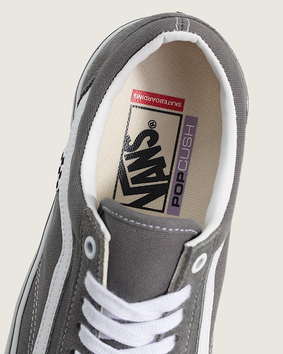Skate Old Skool Shoe in Pewter Grey / White| Vans US Product Image