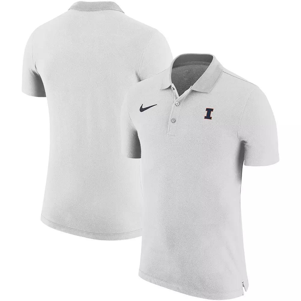 Men's Nike White Illinois Fighting Illini Sideline Polo, Size: XL Product Image