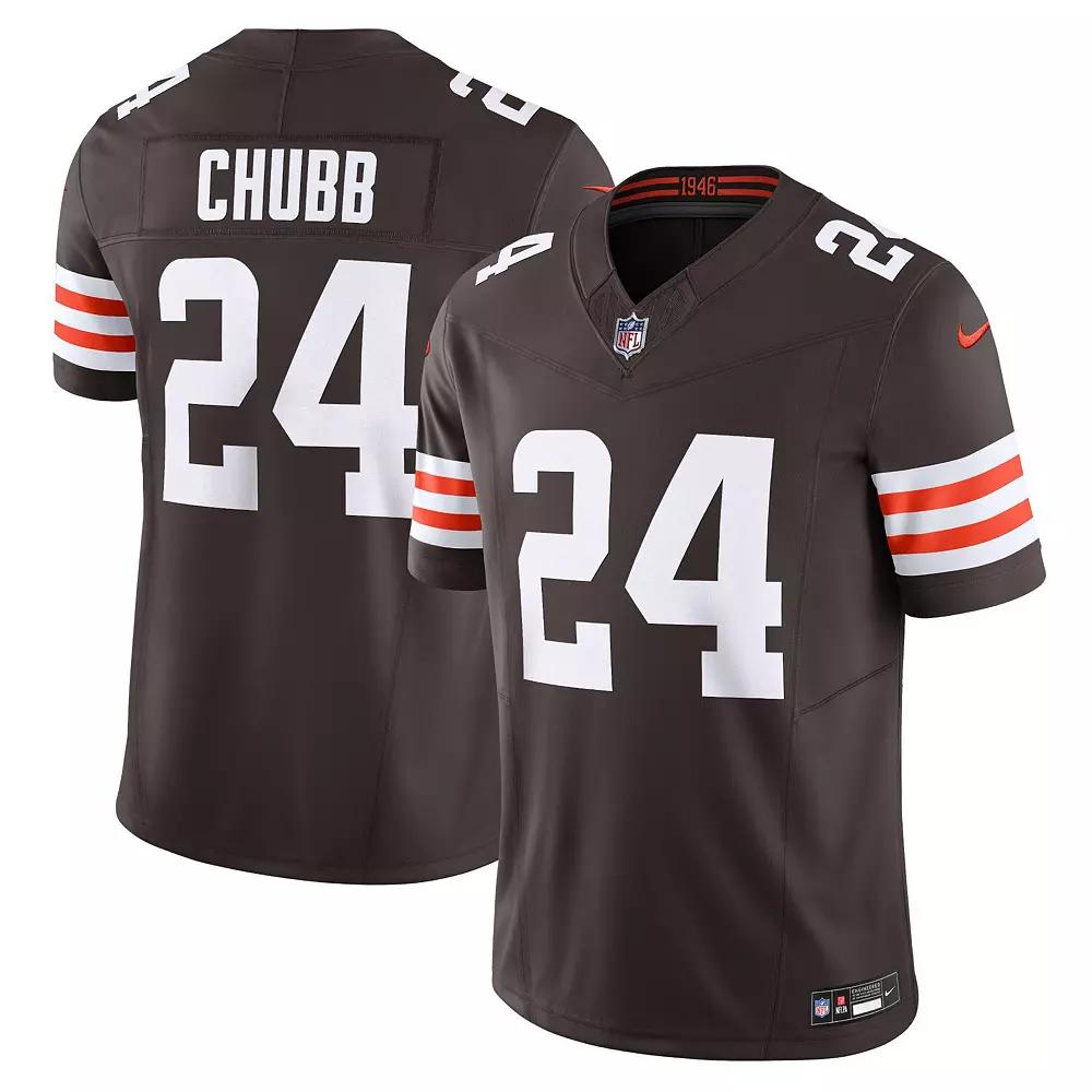 Men's Nike Nick Chubb Brown Cleveland Browns Vapor F.U.S.E. Limited  Jersey, Size: Small Product Image