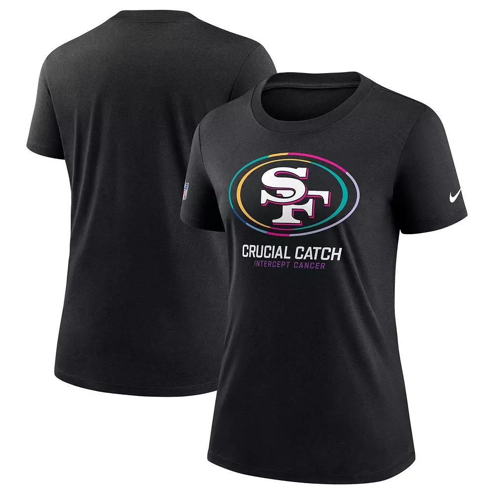 Women's Nike  Black San Francisco 49ers 2024 NFL Crucial Catch Tri-Blend T-Shirt, Size: XS Product Image