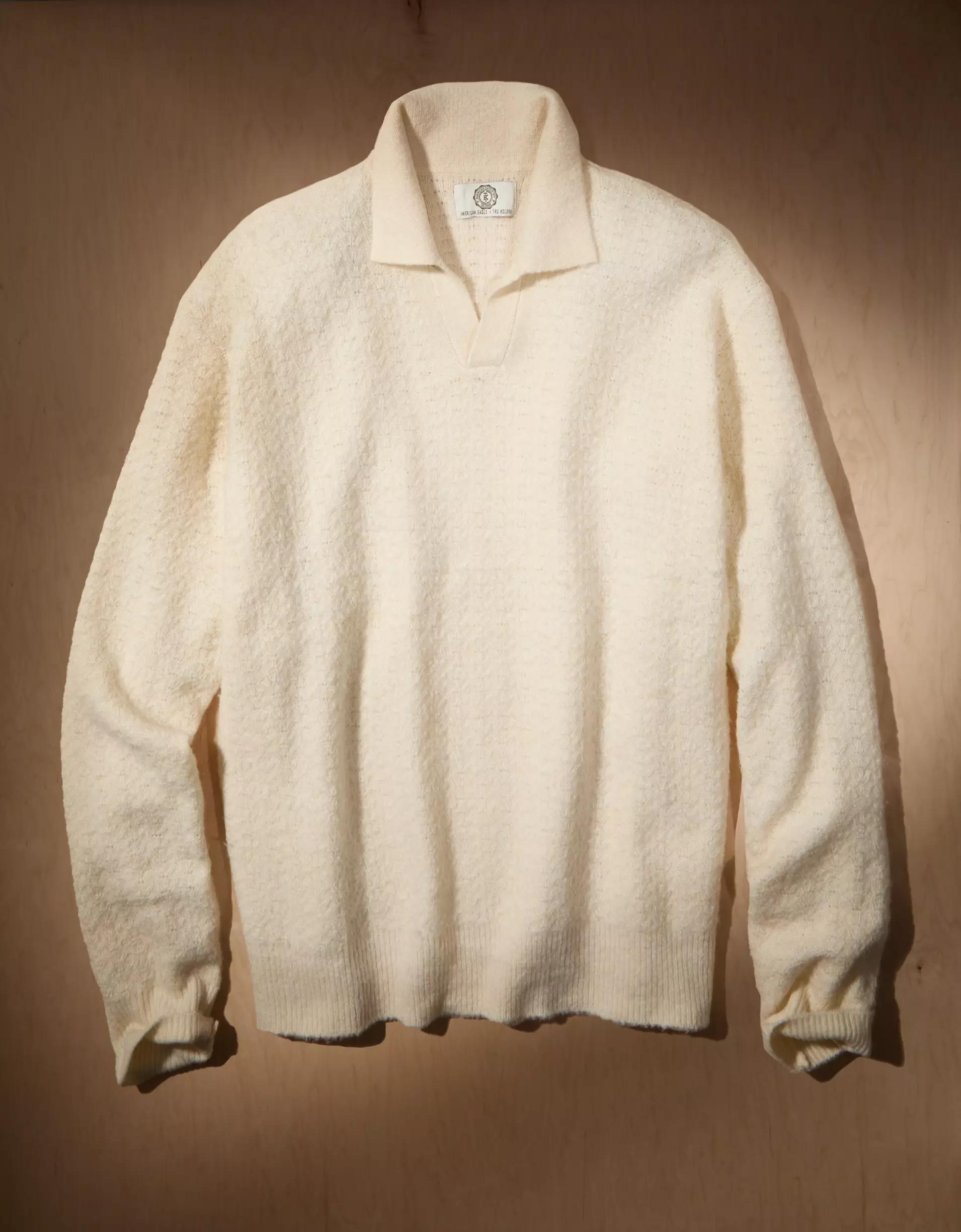 AE x Tru Kolors Long Sleeve Sweater Polo Product Image