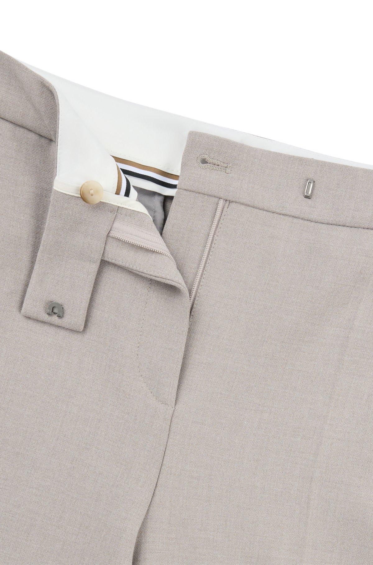 BOSS - High-waisted trousers with flared leg - Light Grey Product Image