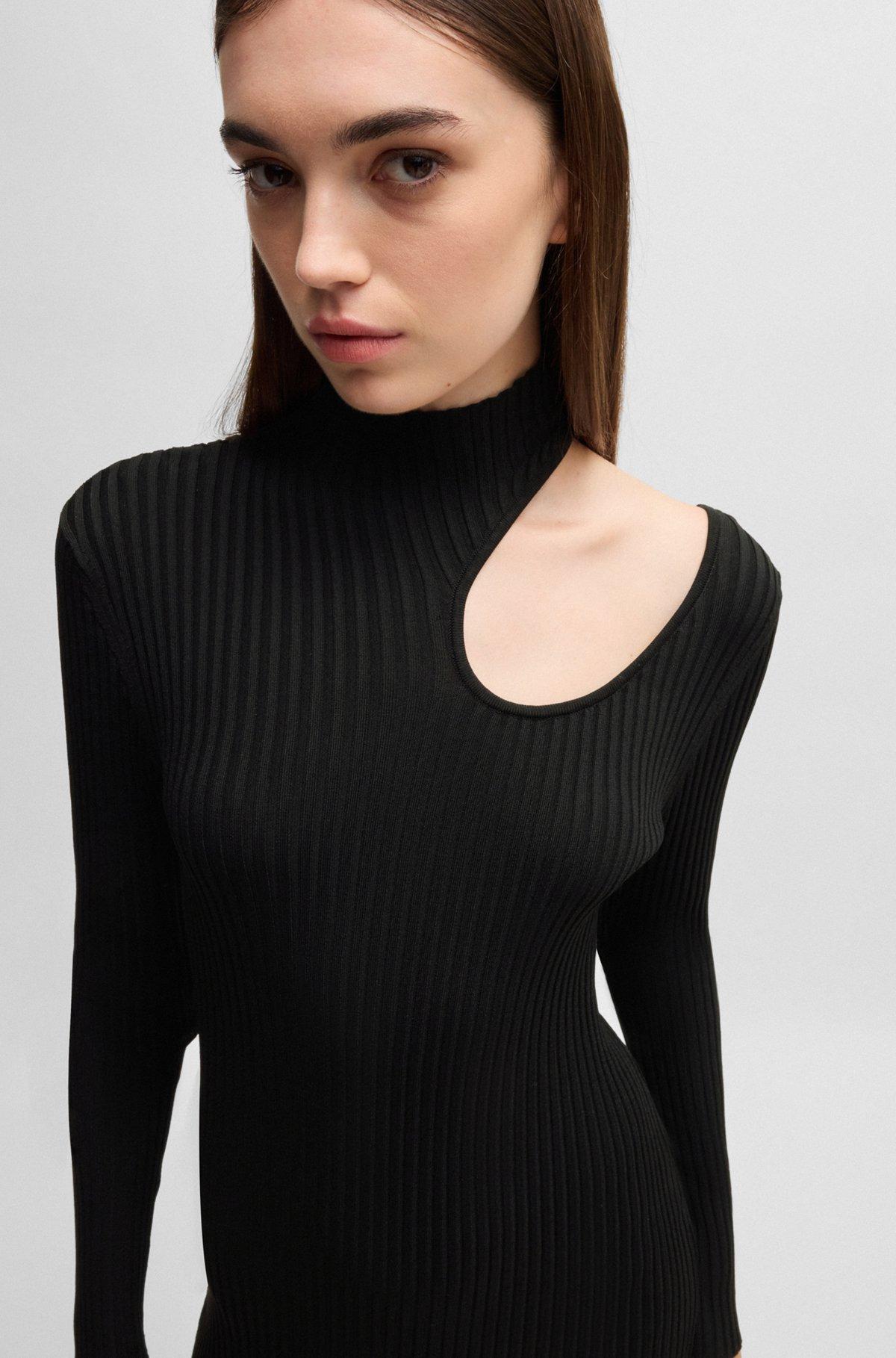 Mock-neck tube dress with cut-out detail Product Image