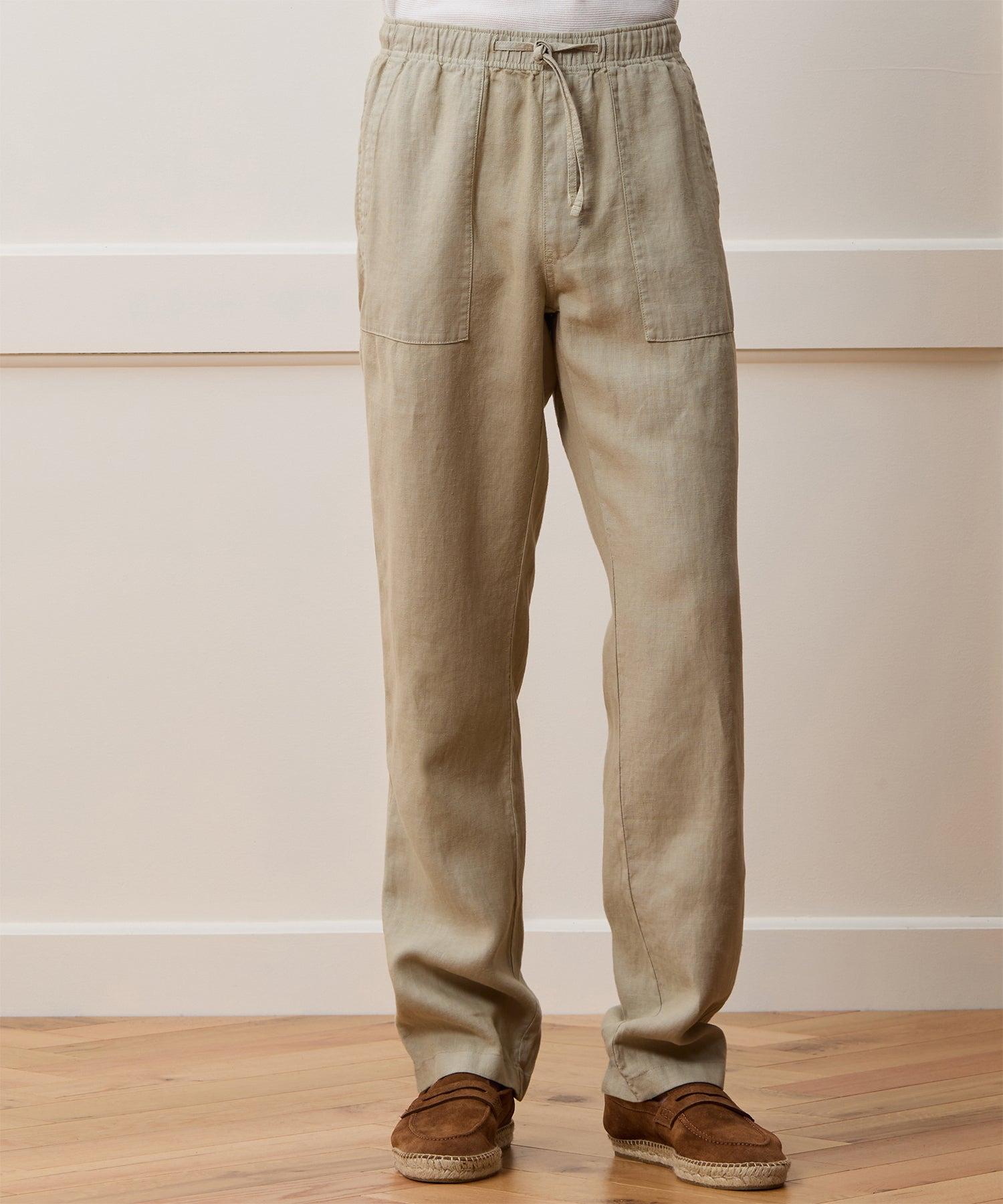 Straight Fit Linen Beach Pant Product Image