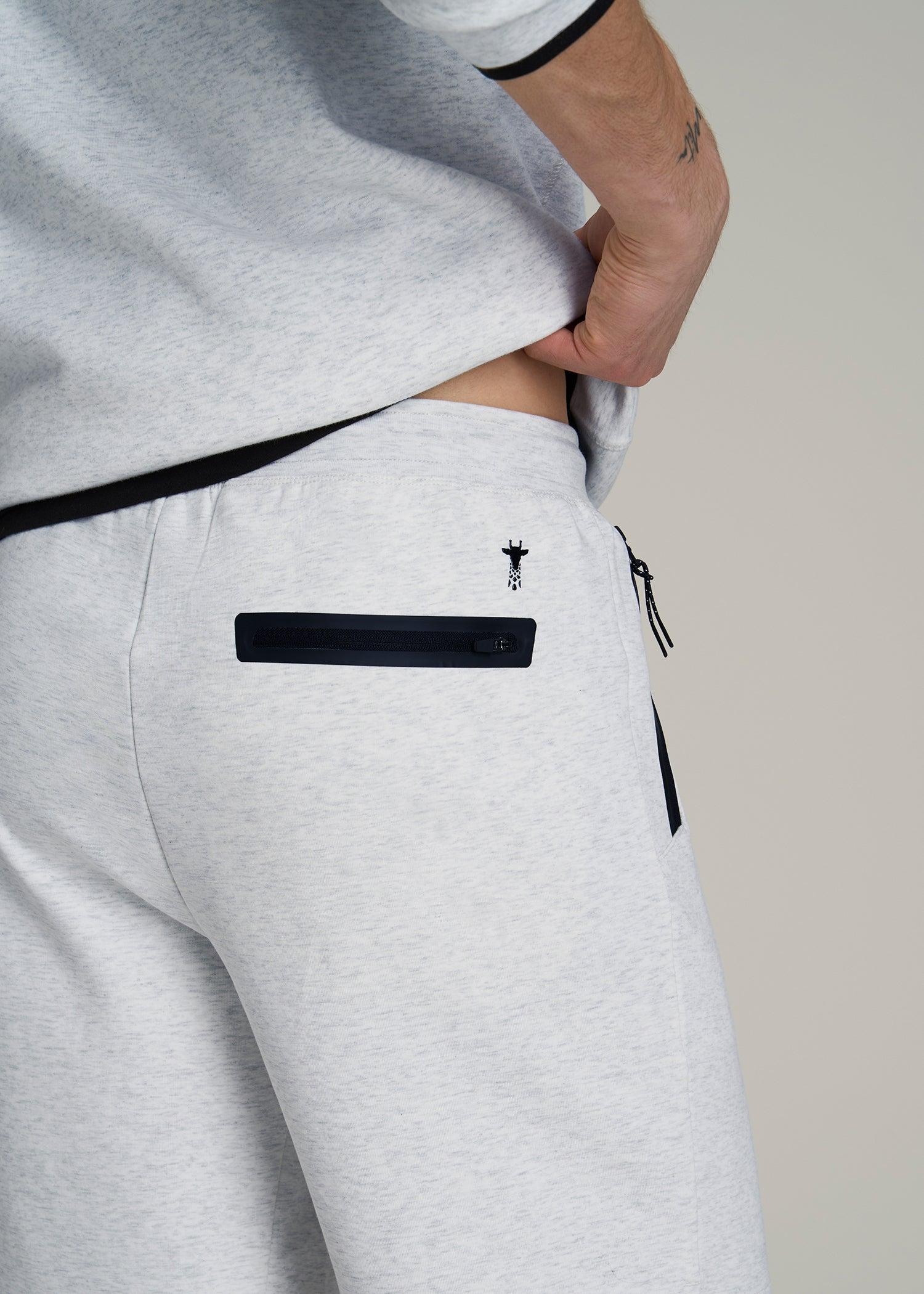 Tech Motion Fleece Shorts for Tall Men in Heather Frost Male Product Image