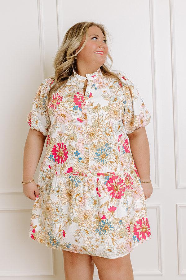 Countryside Bliss Floral Mini Dress Curves Product Image