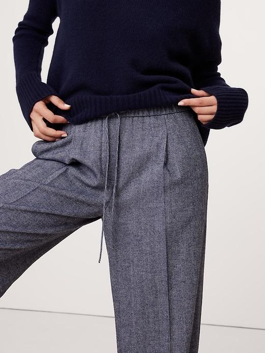 Mid-Rise Pull-On Italian Flannel Pant Product Image