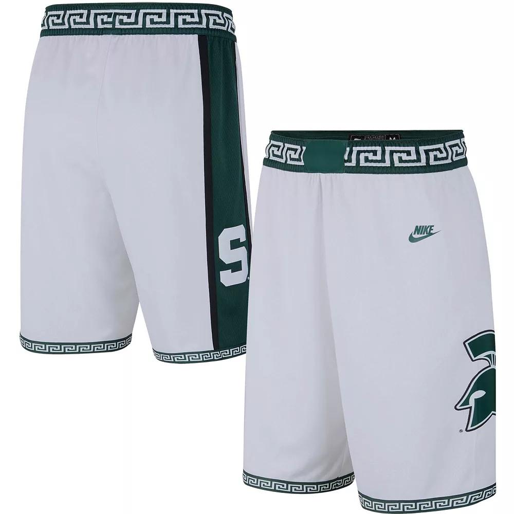 Men's Nike White Michigan State Spartans Limited Retro Basketball Shorts,  Product Image