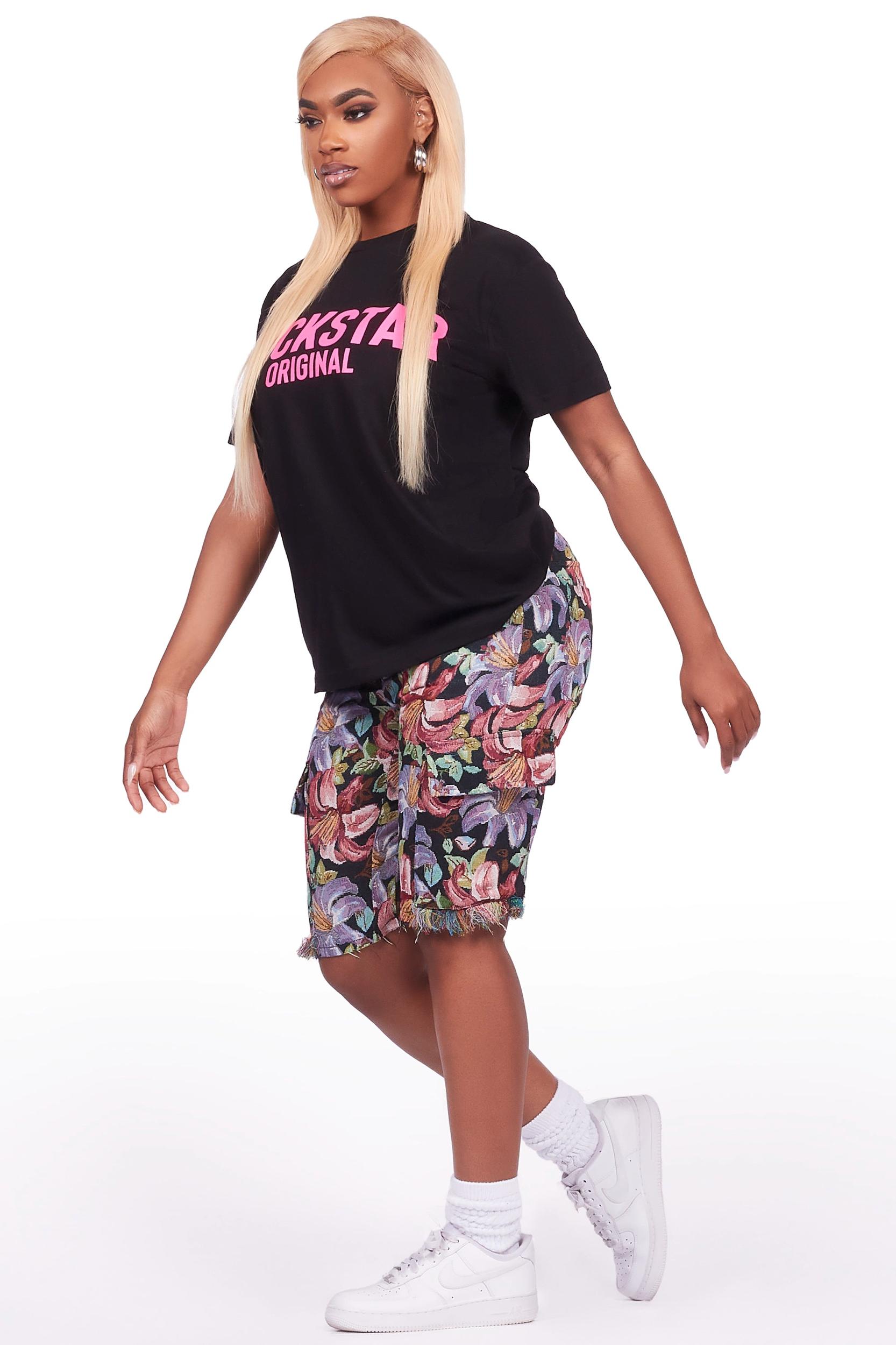 Tykima Black T-Shirt Short Set Female Product Image