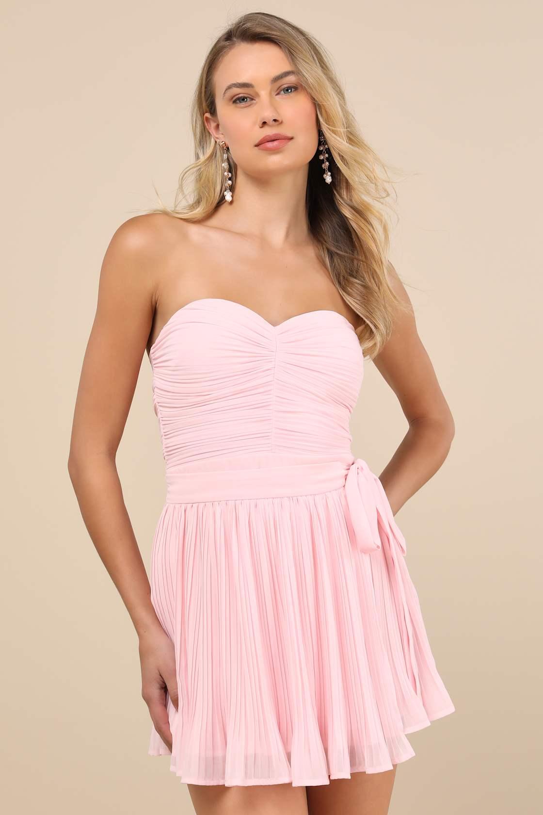 Seriously Sensational Light Pink Strapless Romper Product Image