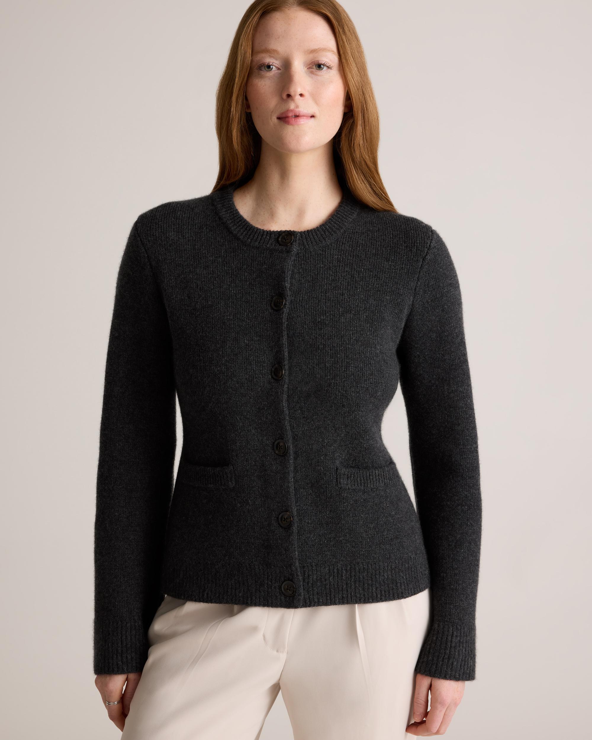 Quince | Women's Mongolian Cashmere Structured Cardigan Sweater Size XS Product Image
