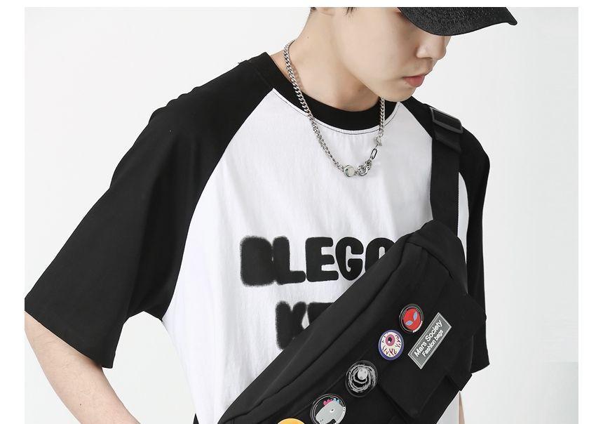 Buckled Plain Waist Bag / Bag Charm / Pin / Set Product Image