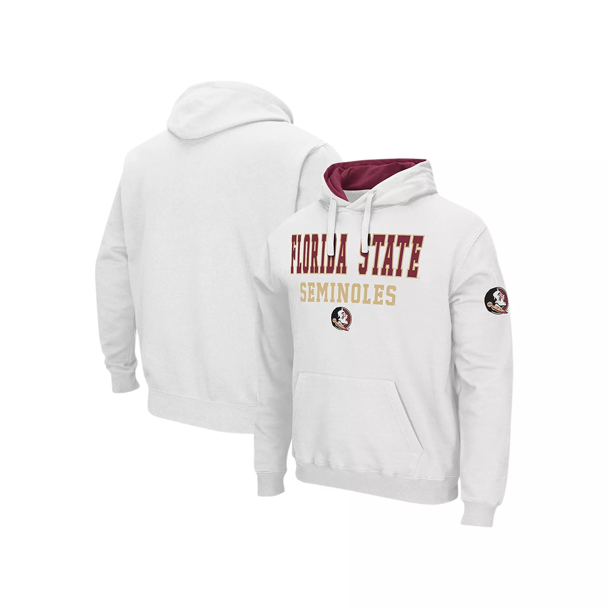 Men's Colosseum White Florida State Seminoles Sunrise Pullover Hoodie, Size: 3XL Product Image