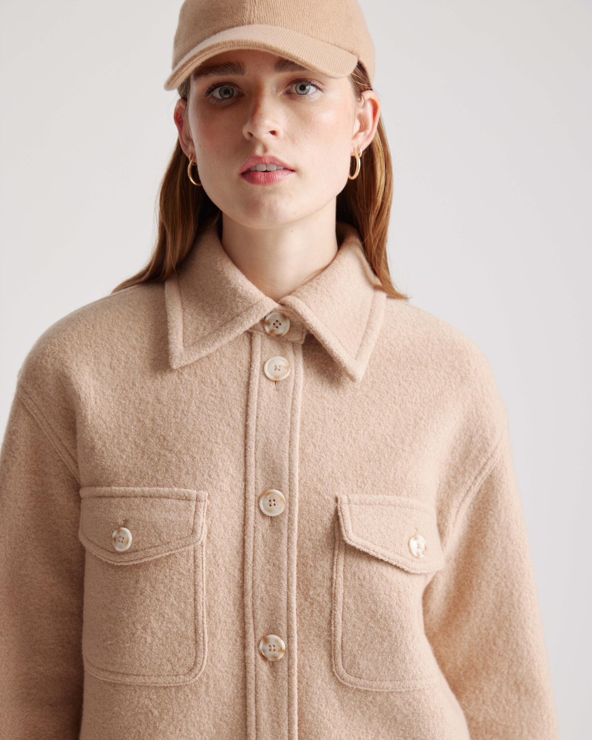 Quince | Women's 100% Merino Wool Long Shirt Jacket Size XS Product Image