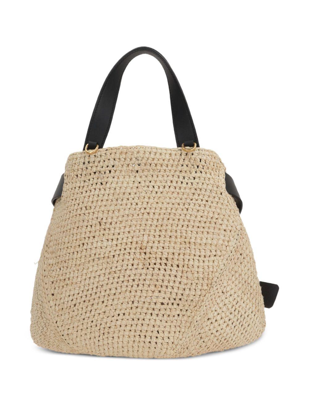 mini Punch Hole rafia-crochet cross body bag Product Image