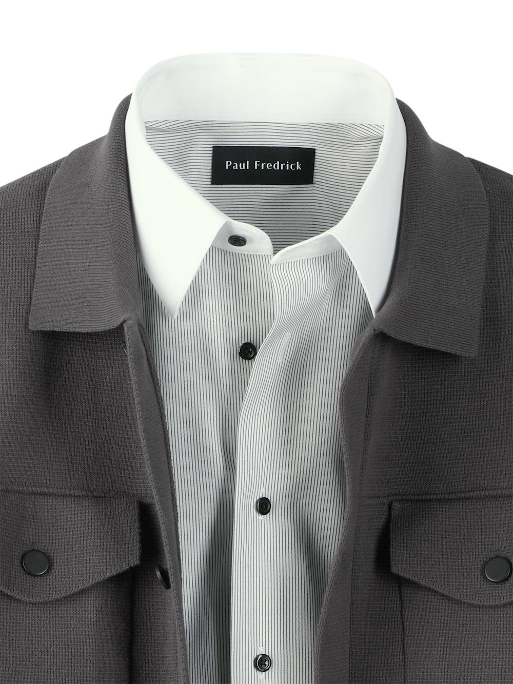 Cotton Patch Pocket Shacket - Dark Grey Product Image