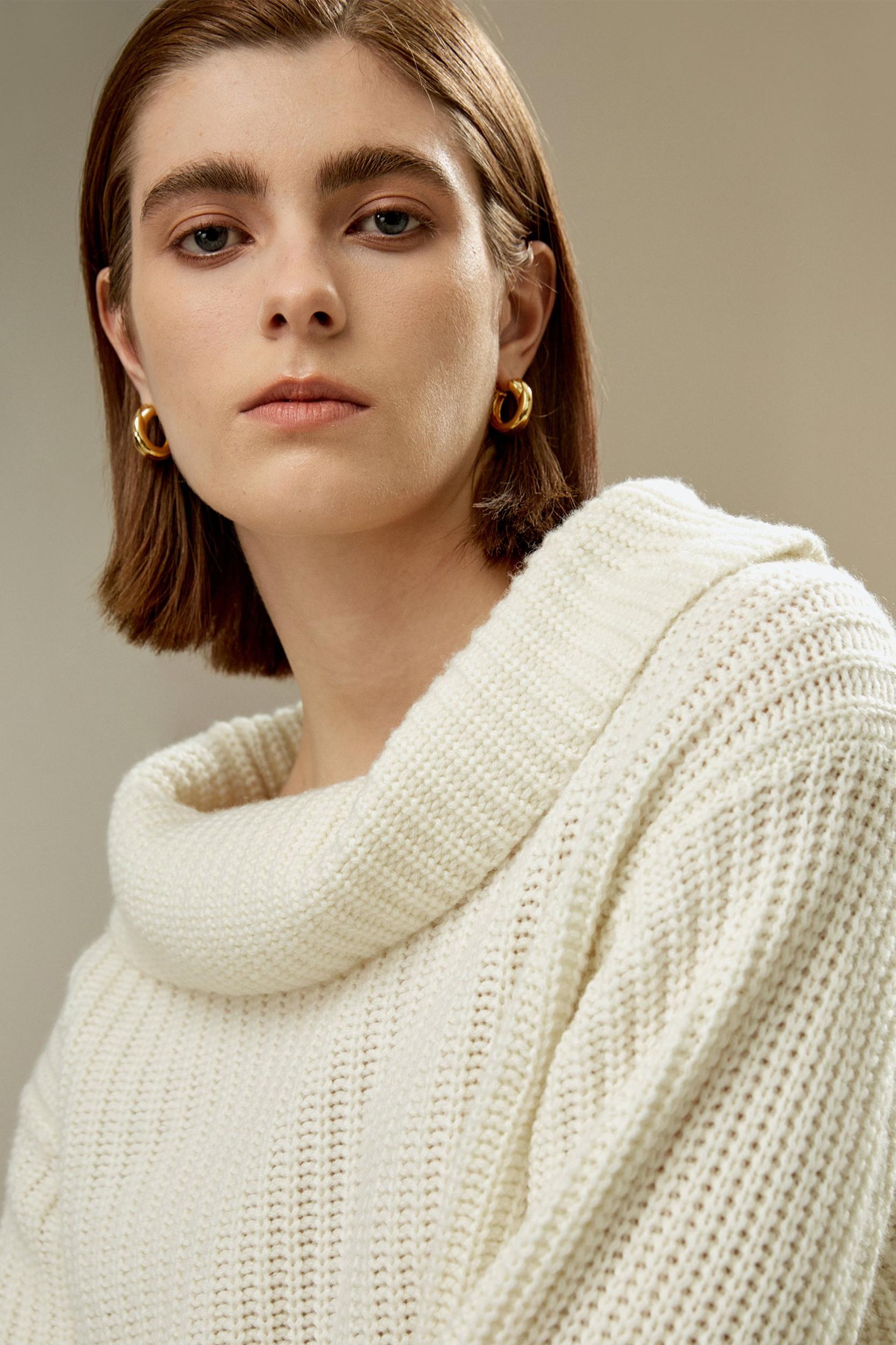 Wide Cowl Neck Sweater Product Image