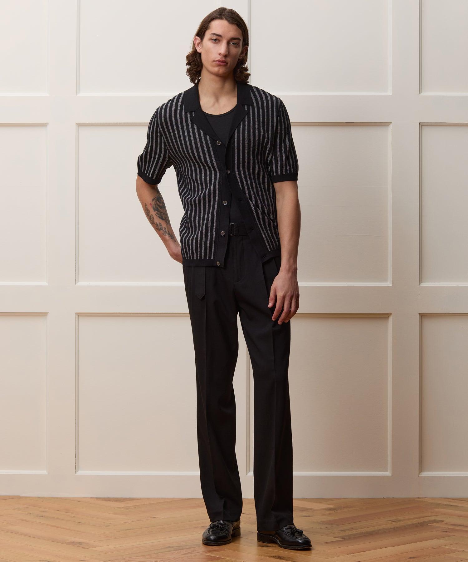 Cropped Silk-Cotton Bungalow Sweater Polo Product Image