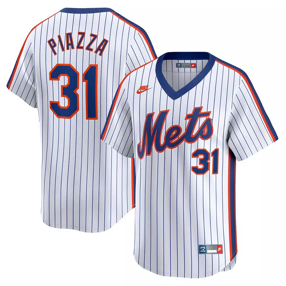 Men's Nike Mike Piazza White New York Mets Throwback Cooperstown Limited Jersey,  Product Image