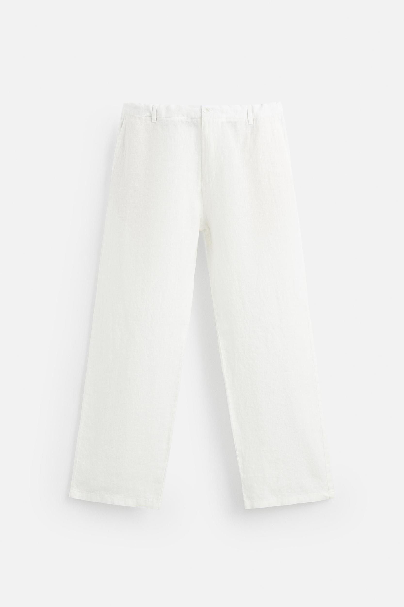 RELAXED FIT 100% LINEN PANTS Product Image