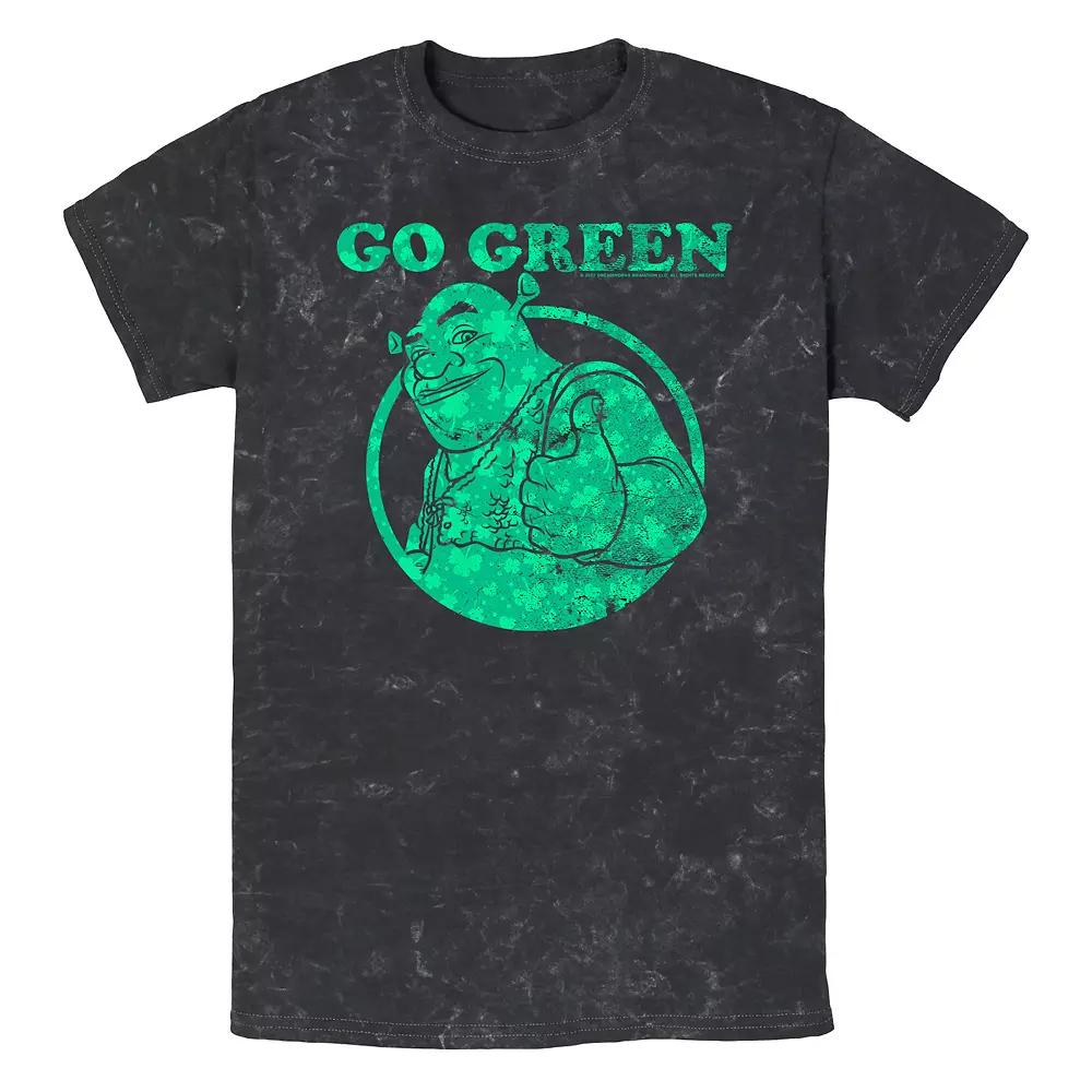 Men's Shrek Go Green Mineral Wash Graphic Tee,  Product Image