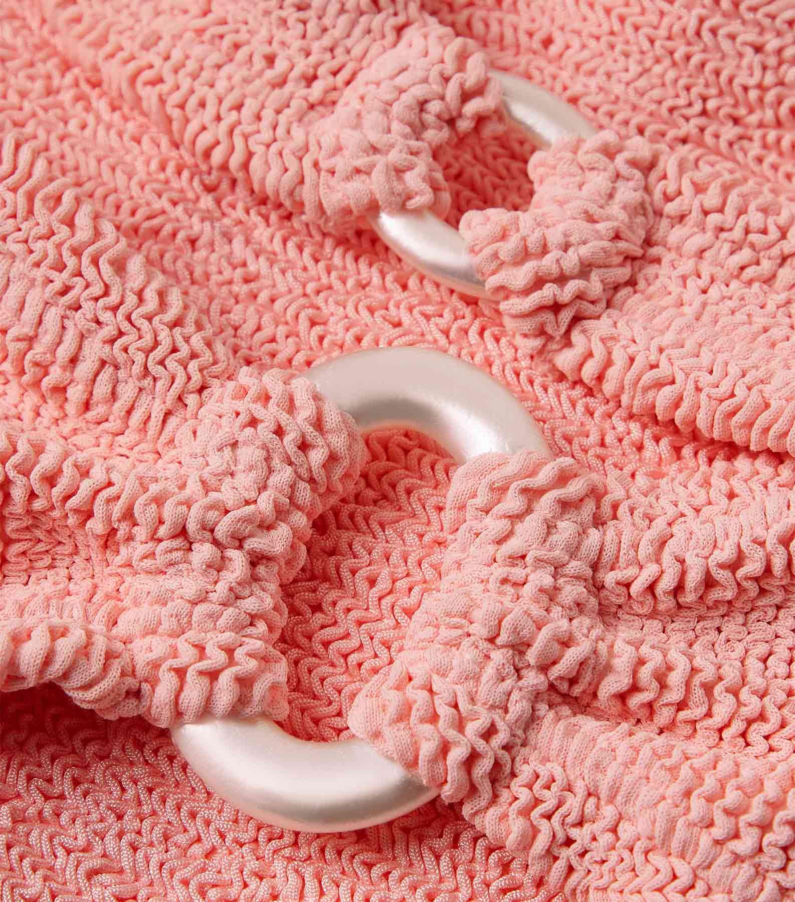 Misty Bikini With Pearly Hoop - Peach Product Image