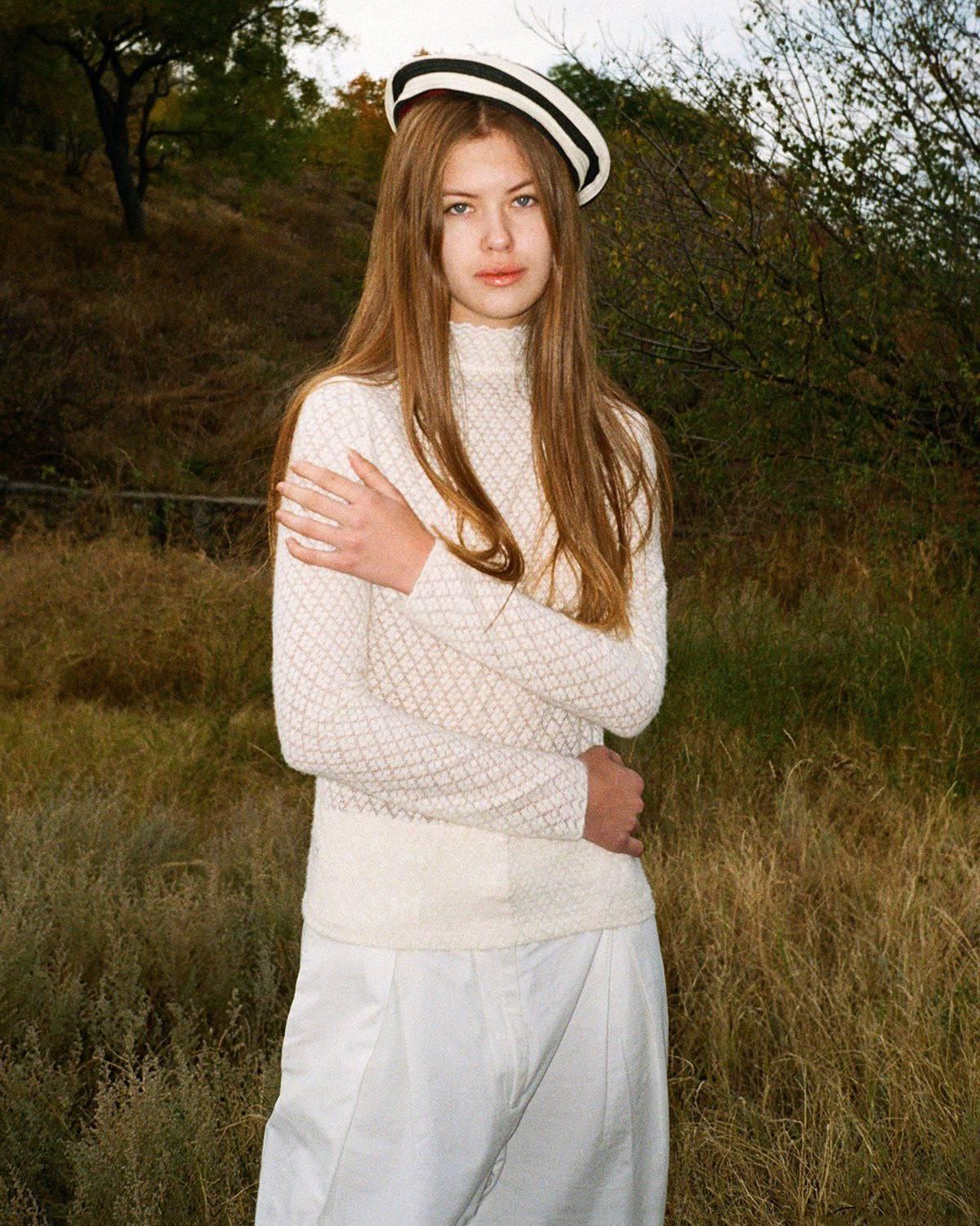 The Floral See-Through Knitwear Female Product Image