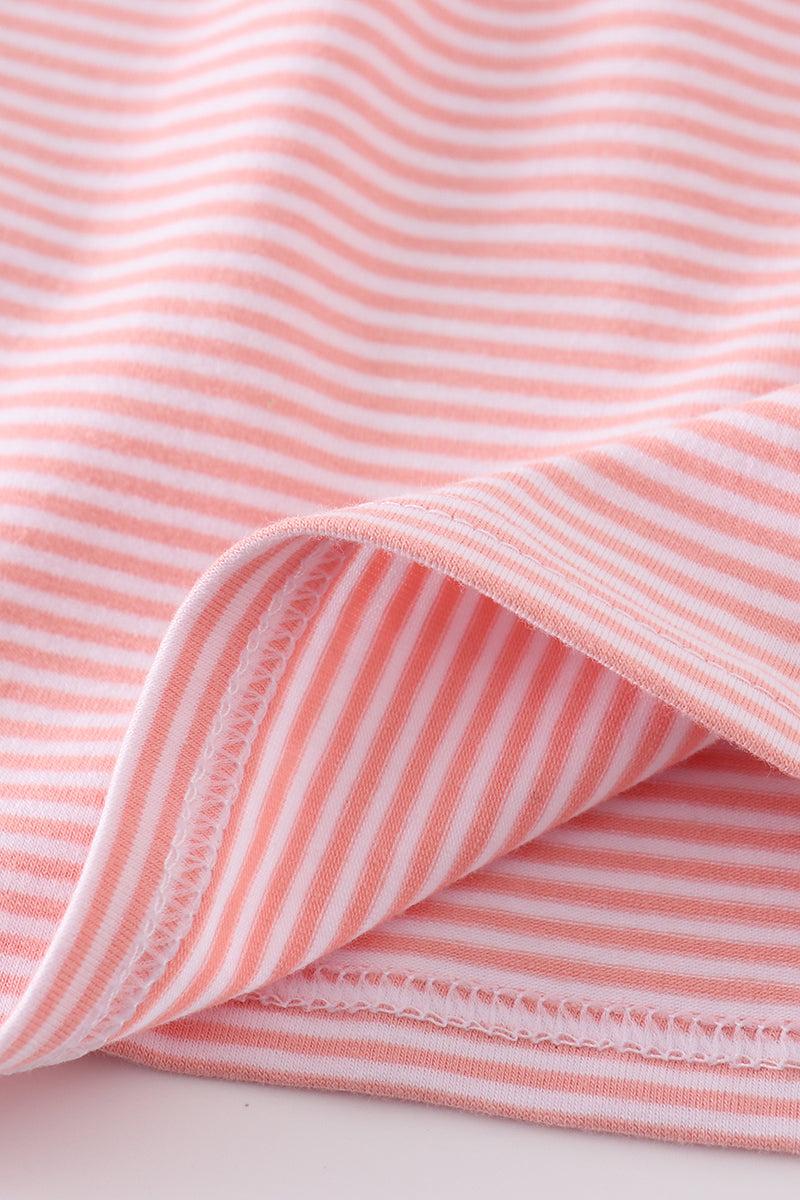 Premium pink cross embroidery dress Product Image